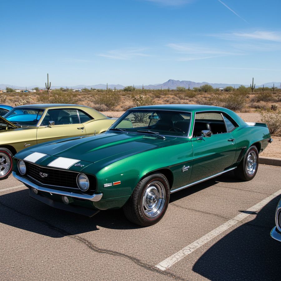 Restored 1969 Camaro SS in Rally Green